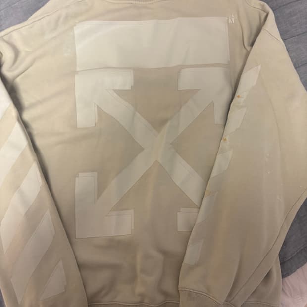 오프화이트 러버 맨투맨 xl