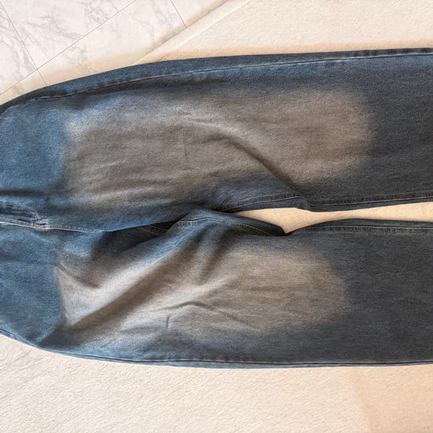 플레이버리즘 커브드핏 워싱 데님