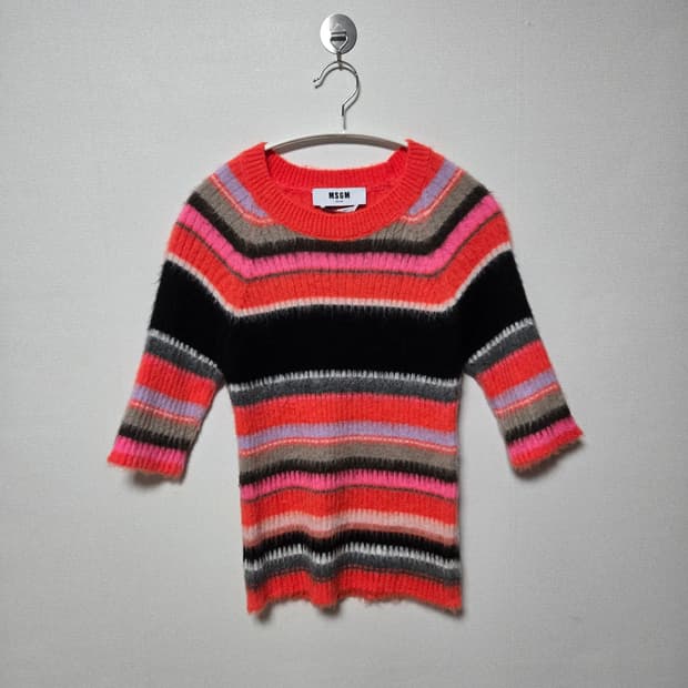 MSGM 모헤어 반팔 니트 / 여성 니트/ 여자 반팔니트