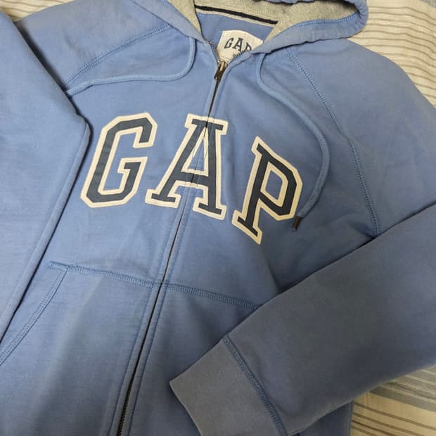 갭 스카이블루 소라색 후드집업