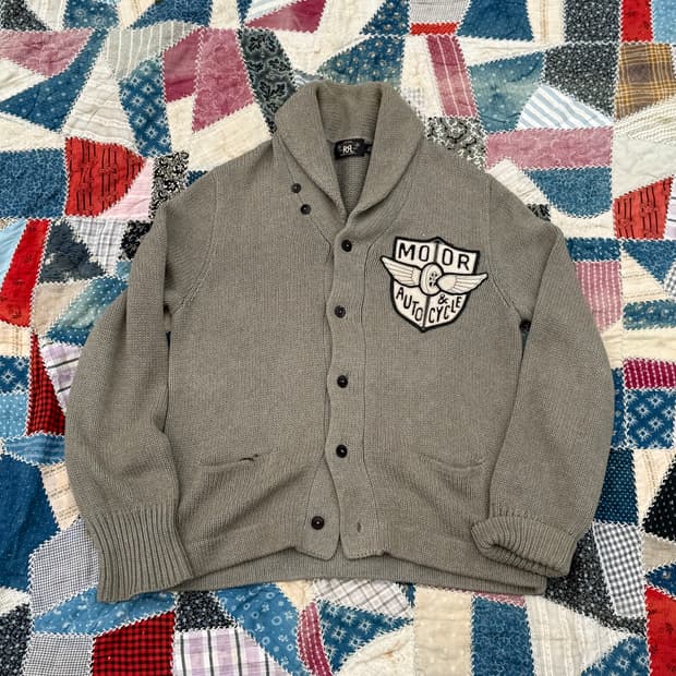RRL Motor Auto Cycle Shawl Collar Cardig