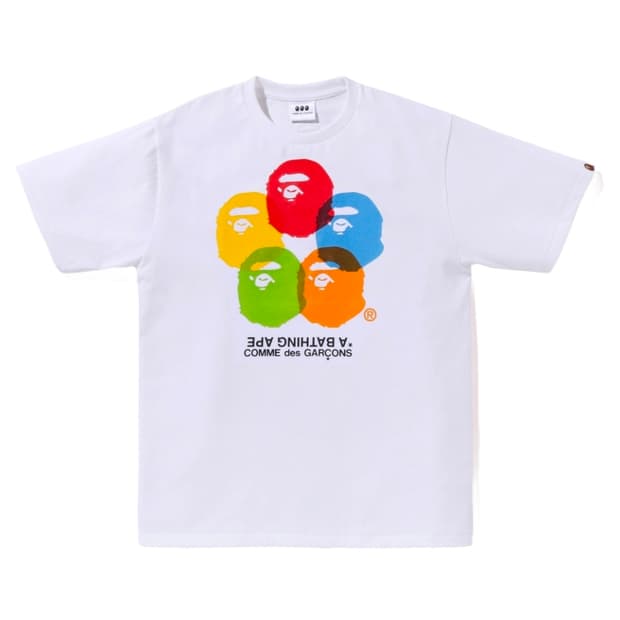 베이프 x 꼼데가르송 오사카 티셔츠 화이트