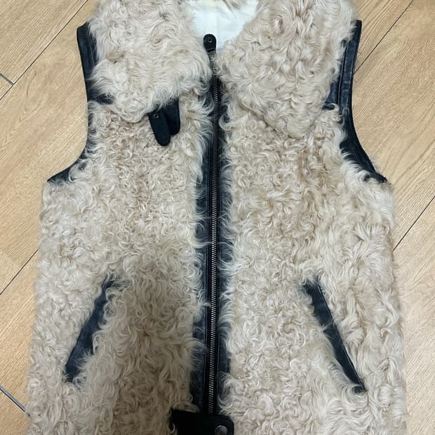 빈티지 보헤미안 털 레더 베스트