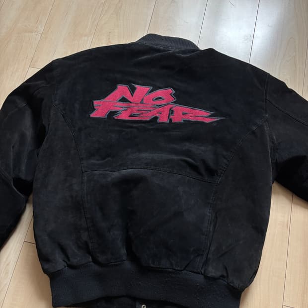 no fear 노피어 스웨이드 바시티 자켓