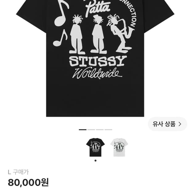 [L] 스투시 파타 블랙