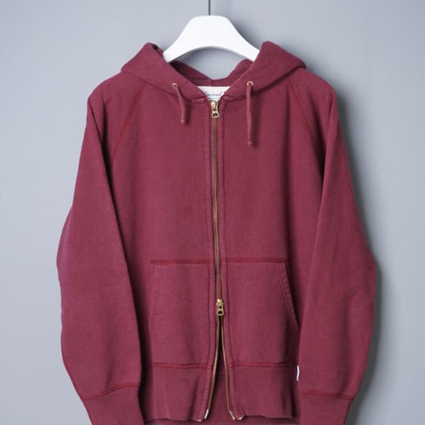 오르치발 여성 버건드 후드집업