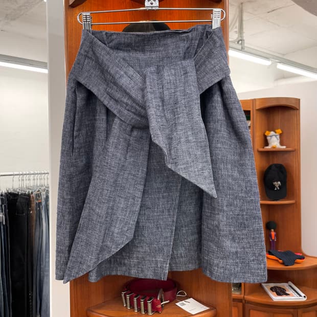 [42] MSGM 리본 랩 스커트