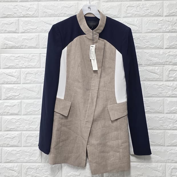 택포) 꼼빠니아 배색 코트 S 새상품