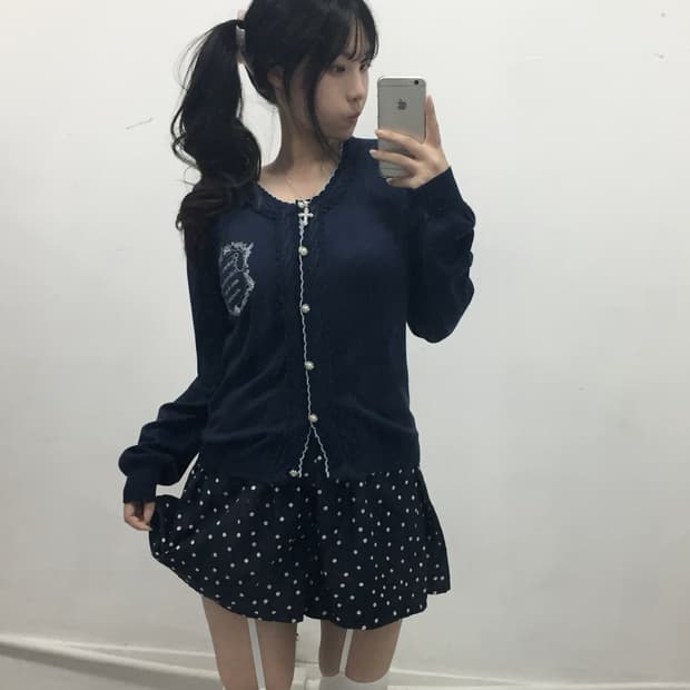 [AXES FEMME] 코디셋 ! 엑시즈팜 로걀 네이비 도트 코디셋