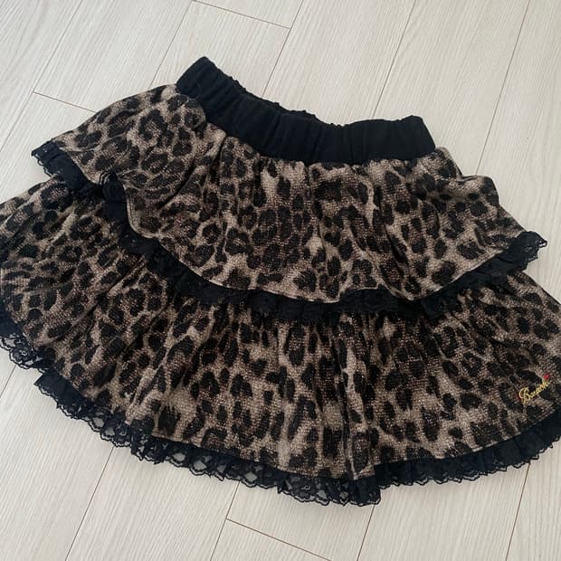 갸루 호피 캉캉스커트 오네갸루라떼갸루y2k