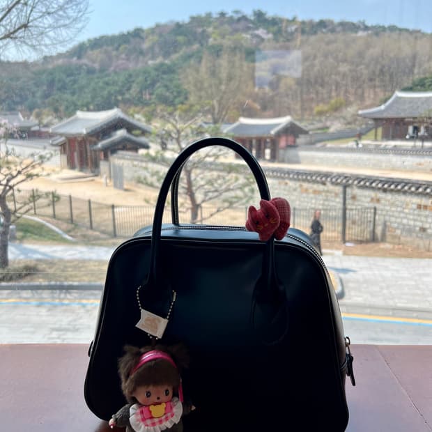 꼼데가르송 아오야마 레더토트백 라운드 3호