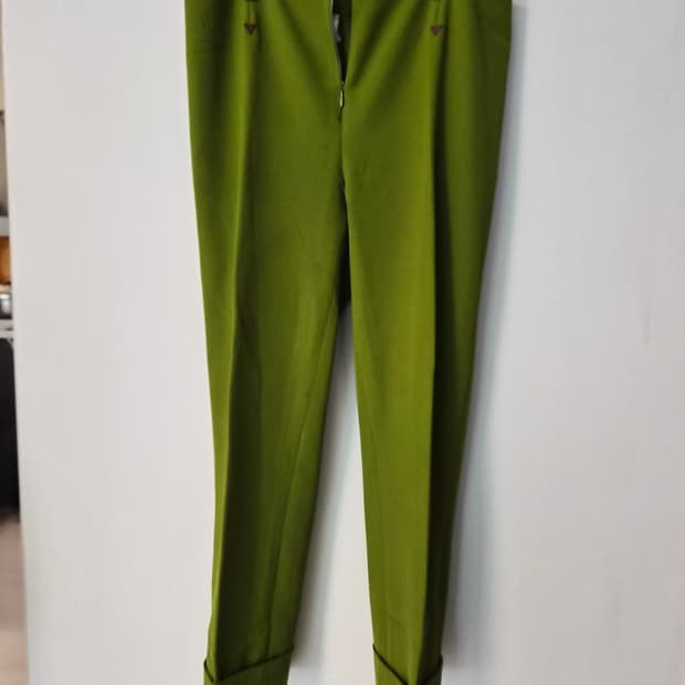 필로소피 디 알베르타 페레티 올리브 그린 턴업 슬랙스