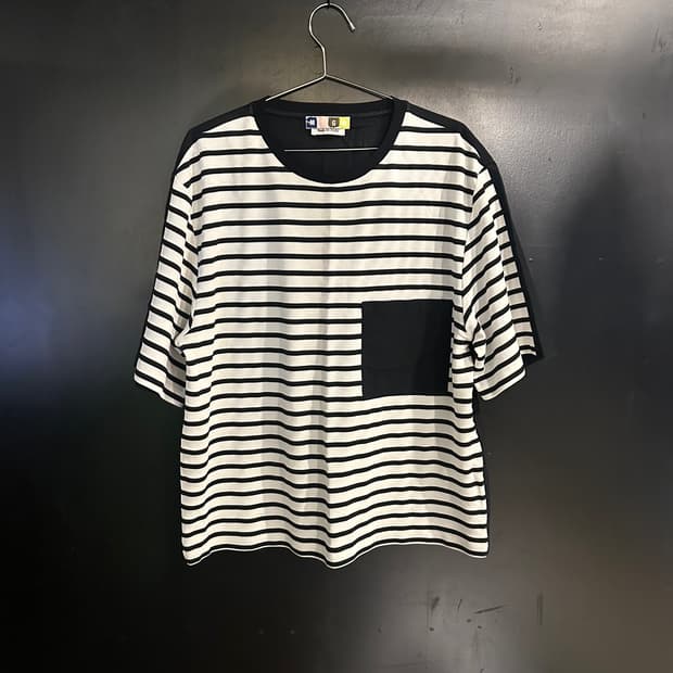 MSGM 스트라이프 반팔 티셔츠