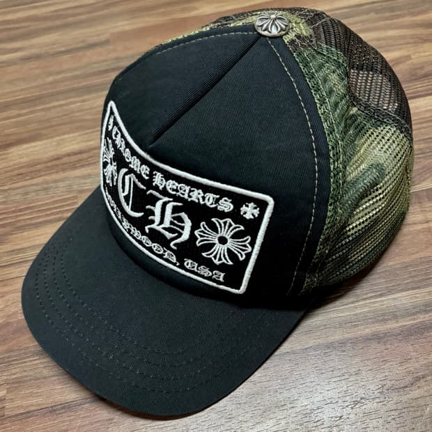 크롬하츠 블랙 카모 ch 할리우드 트러커 트러커캡 스냅백 메쉬캡 볼캡