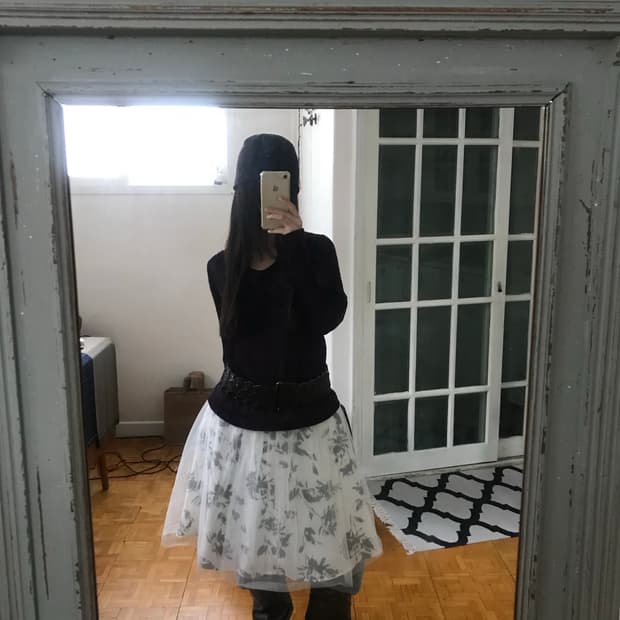 vintage pattern sha skirt