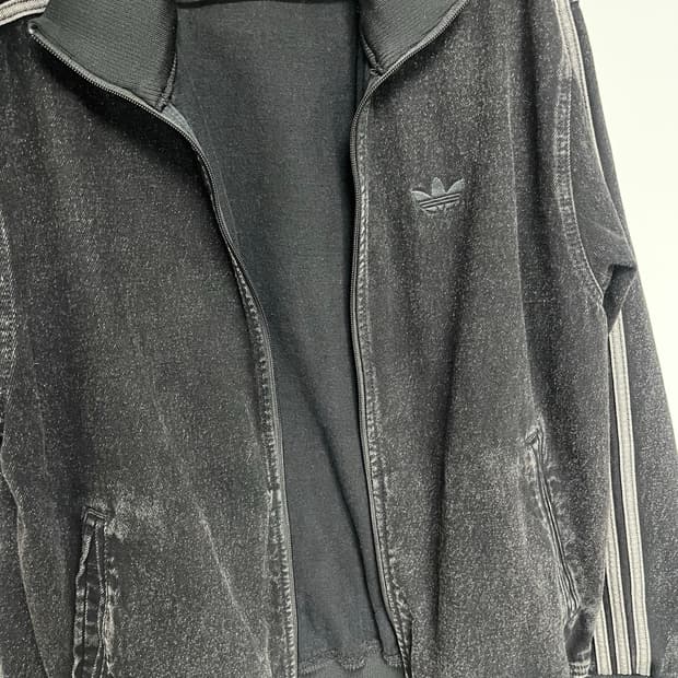 아디다스 데님 파이버드 트랙탑 블랙 색상 us M 사이즈