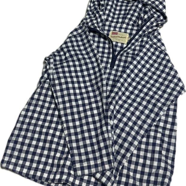 traditional weatherwear 체크 후드 아노락