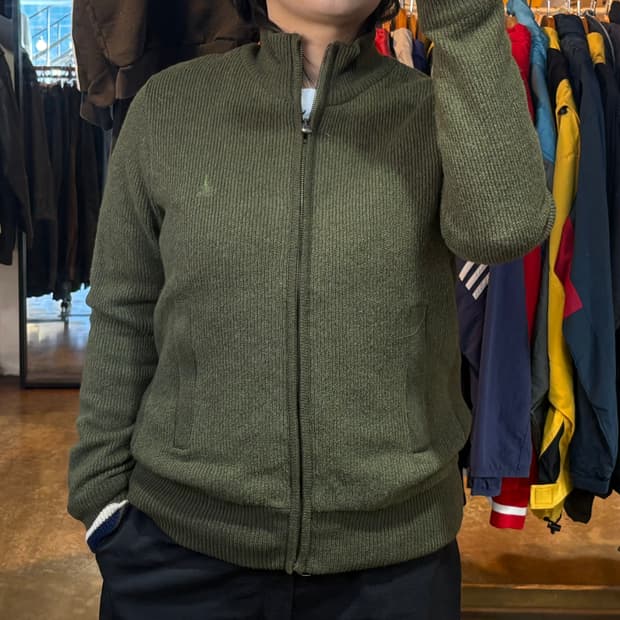 빈폴 딥그린 니트집업