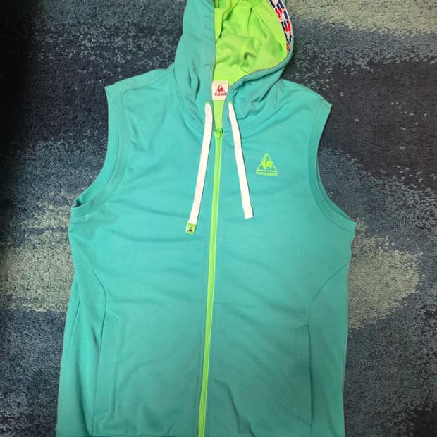 택포)르꼬끄 소매리스 민트 스포츠 후디