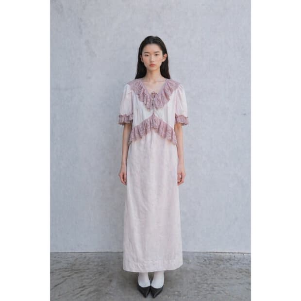 분홍 연옥 원피스