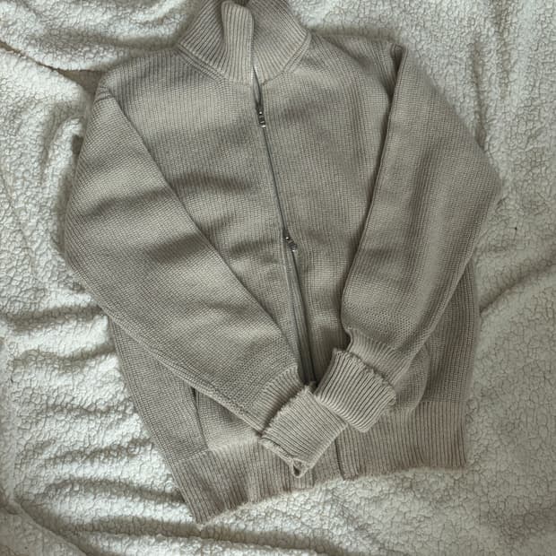 마티앤선즈 캐시미어/울 집업 카키노하 별주 2