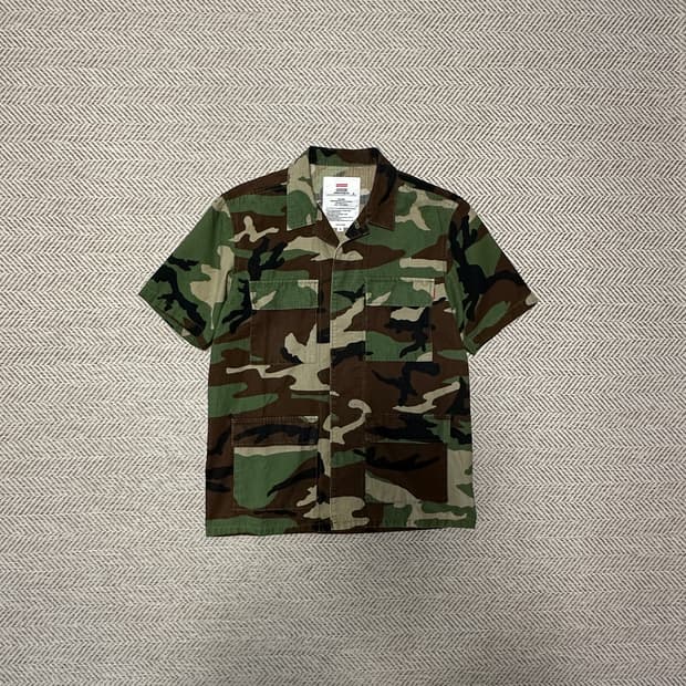 SUPREME 15SS camo bdu shirt