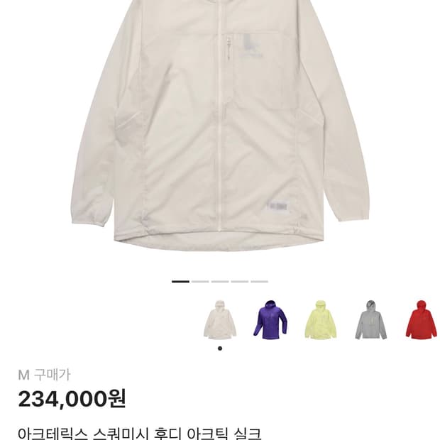 아크테릭스 스쿼미시 실크 M