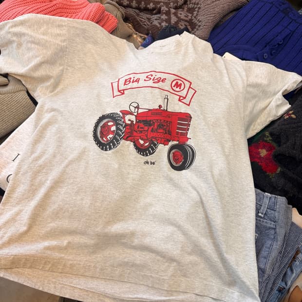 90'S 멕시코 생산 멜란지 트랙터 싱글스티치 XL