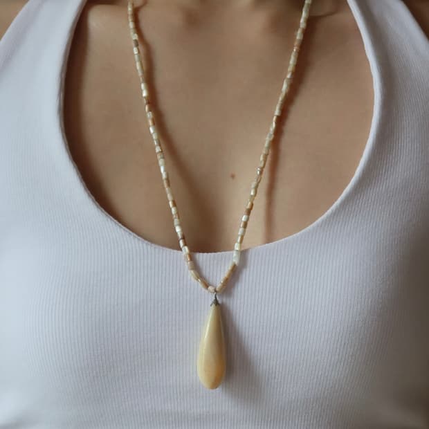 drop beaded necklace