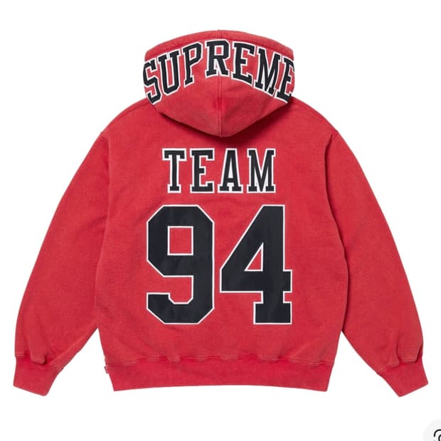 슈프림 팀 94 후드 스웨트셔츠 레드 - 25SS
