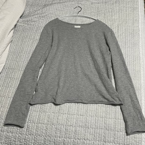 [1] 모노프리베 텍스쳐드 롤 롱슬리브 멜란지그레이