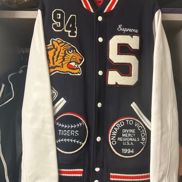 supreme 2009fw tiger varsity jacket