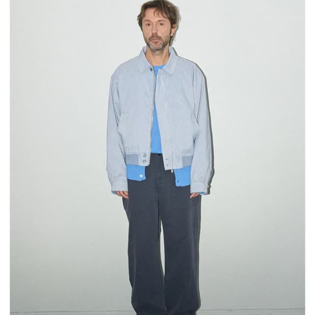 스트라이프 해링턴 자켓 블루종 파르티멘토