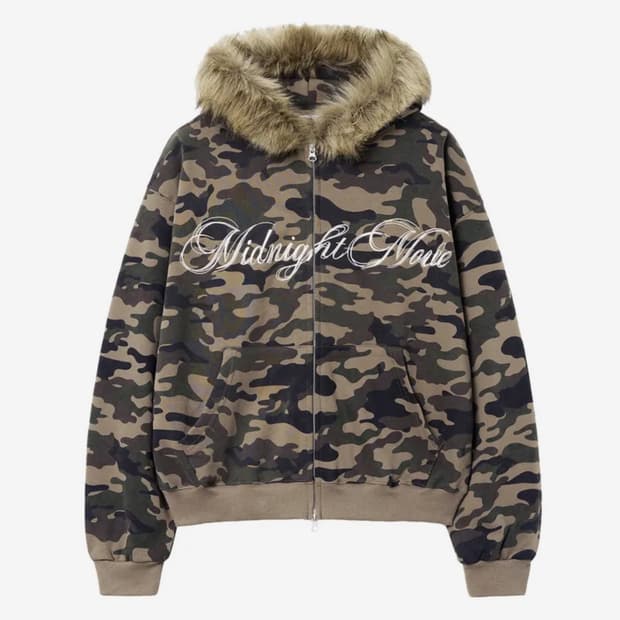 미드나잇무브 camo hair zip up
