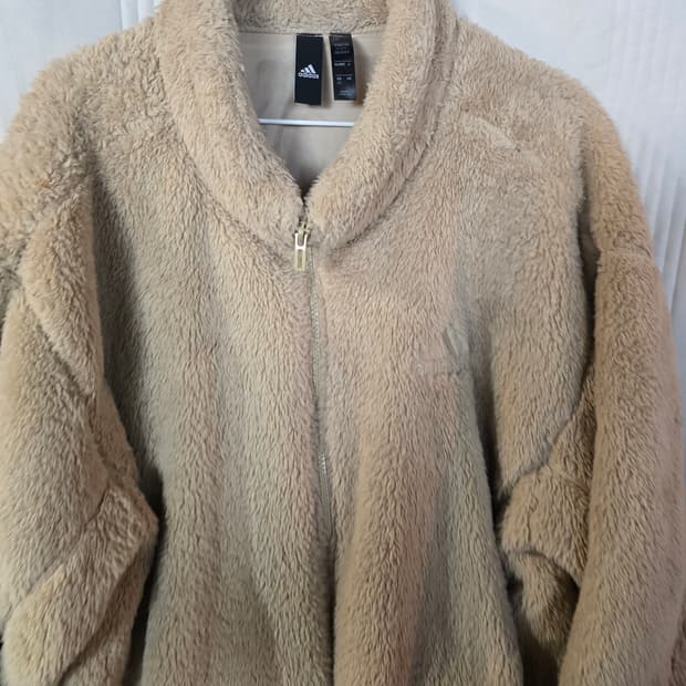 아디다스 오버핏 뽀글이자켓 