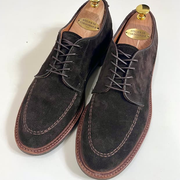 알든 704 다크브라운 스웨이드 더비/8.5D