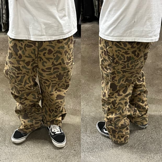 80s 빈티지 덕카모 팬츠 (36“)