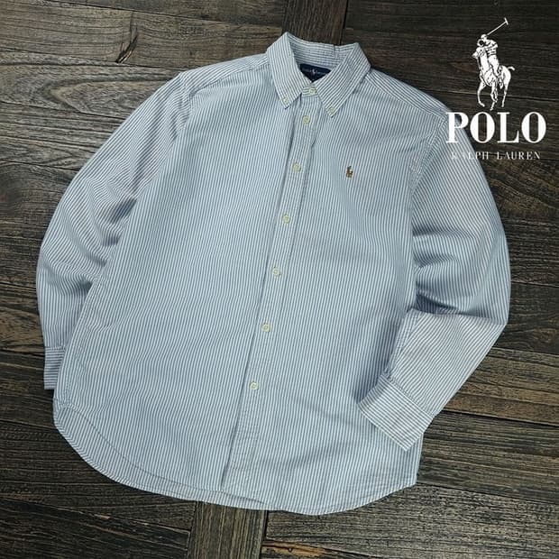 [폴로 랄프로렌] 포니 로고 자수 스트라이프 셔츠 M20240