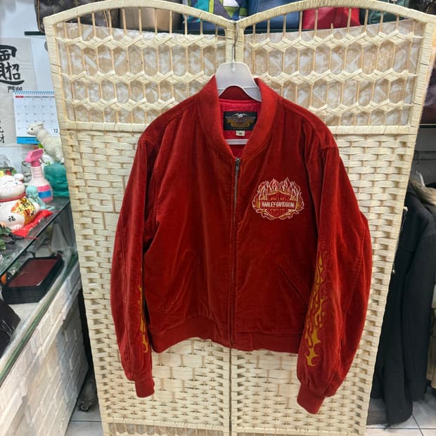 95 정품 할리데이비슨 불꽃 바시티 자켓 팝니다