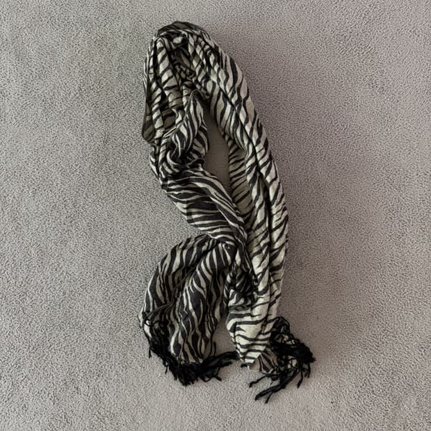 Zebra pattern scarf
