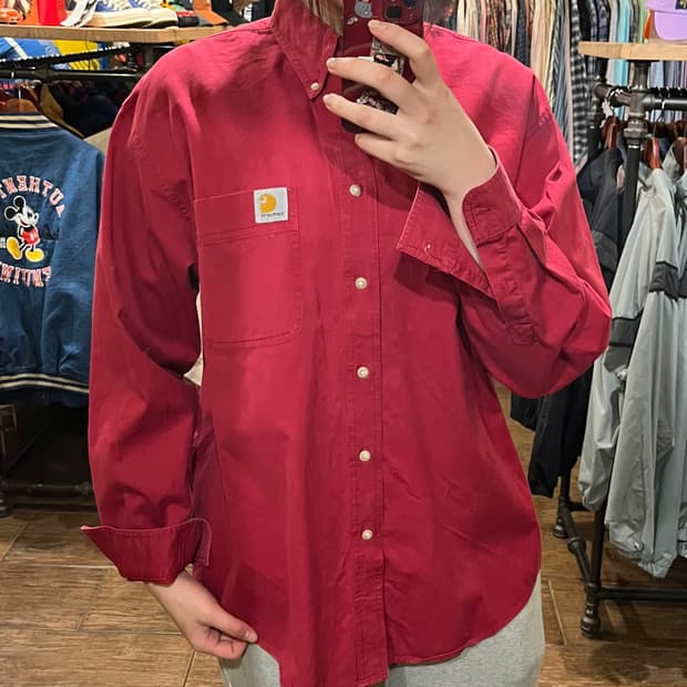 [HI]칼하트 레드 셔츠