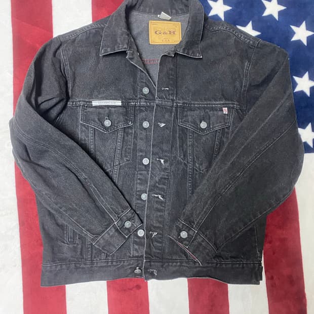 USA G&H 데님 자켓 블랙 청자켓