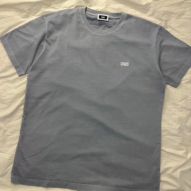 kith 키스 뉴욕 스몰 박스 로고 티셔츠 베이비 블루 M