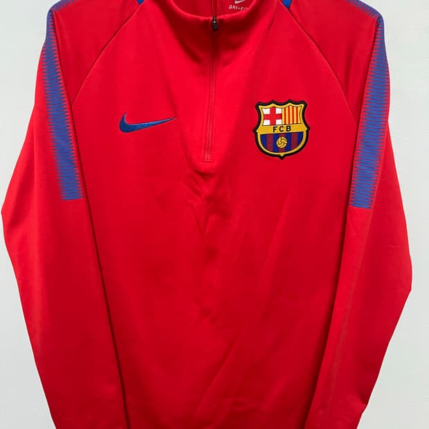 나이키 FC 바르셀로나 트레이닝 탑 레드