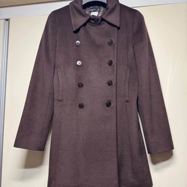 아네스베 더블 브레스티드 코트