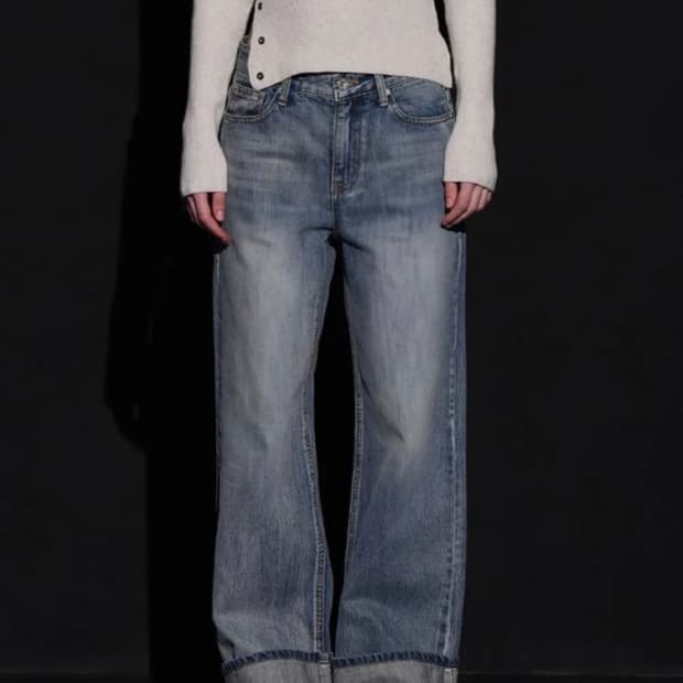 보헤미안 서울 롤업 데님 팬츠