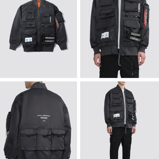 알파인더스트리 izzue 콜라보 ma-1 마원 L사이즈