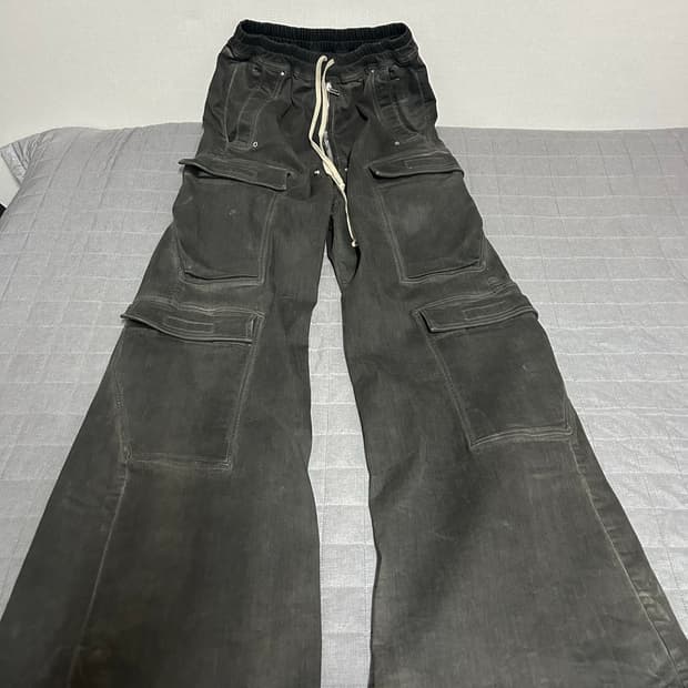 [46,S] 릭오웬스 점보카고 다크더스트 팬츠