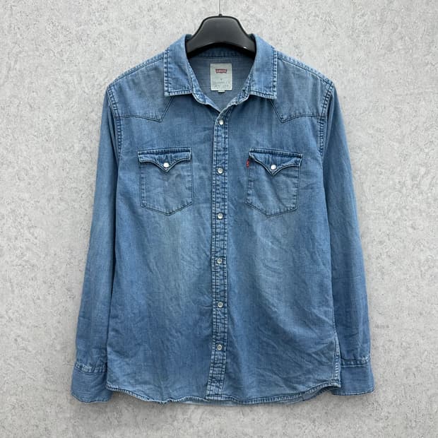 95 리바이스 남자 데님 웨스턴 셔츠