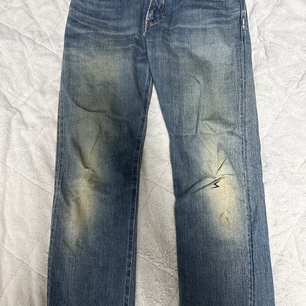 언더커버 04AW 번개 데님진